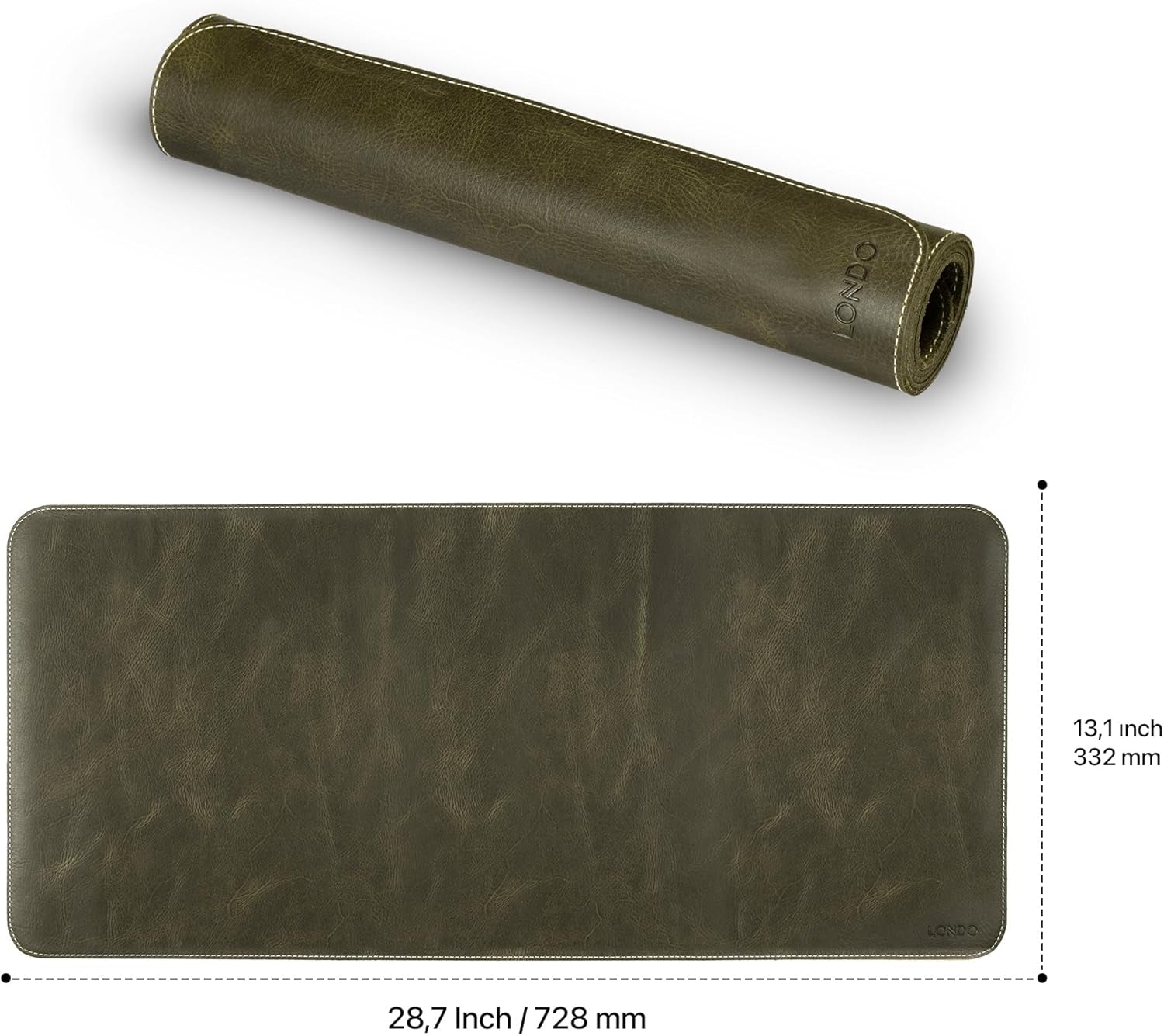 Top Grain Leather Extended Mouse Pad – Large Desk Mat for Office & Gaming, Smooth Writing Surface, Non-Slip Base, Durable & Stylish Workspace Accessory