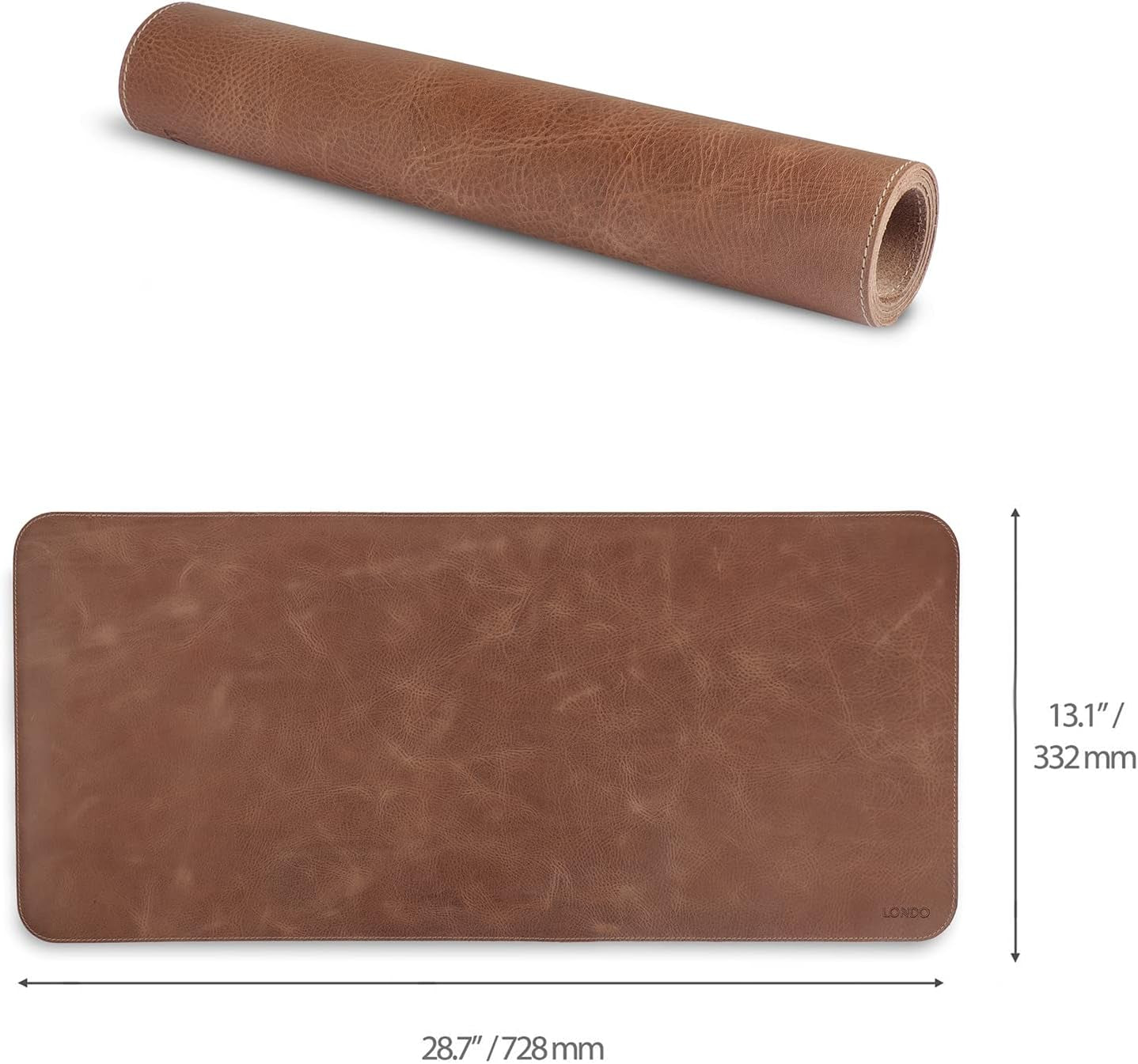 Top Grain Leather Extended Mouse Pad – Large Desk Mat for Office & Gaming, Smooth Writing Surface, Non-Slip Base, Durable & Stylish Workspace Accessory