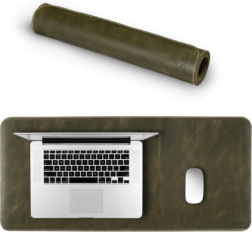 Top Grain Leather Extended Mouse Pad – Large Desk Mat for Office & Gaming, Smooth Writing Surface, Non-Slip Base, Durable & Stylish Workspace Accessory